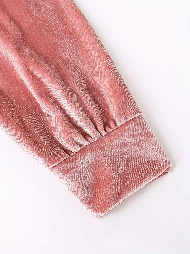 x.Trening Catifea - Set 2 Piese: Hanorac + Pantaloni